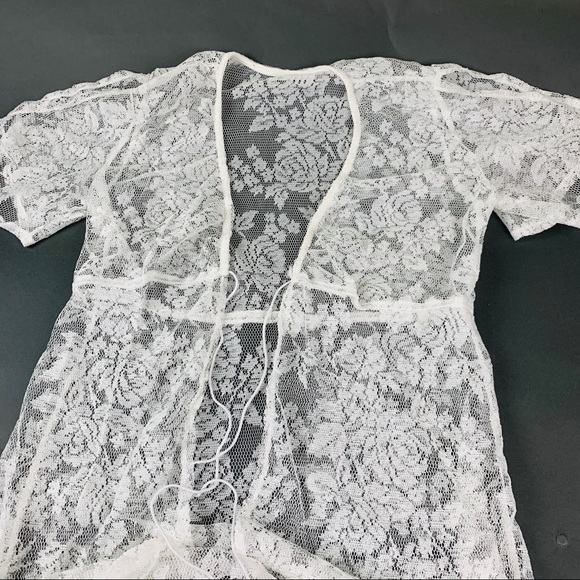 SWIMSUIT FOR WOMEN LACE COVER-UP. FRONT OPENING - Picture 2 of 4